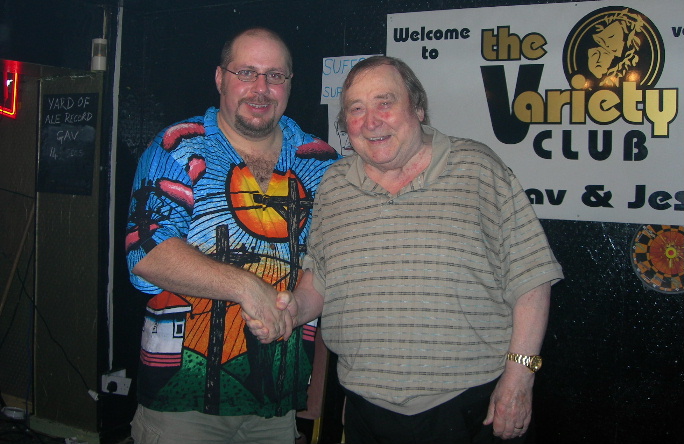 Bernard Manning with Pav